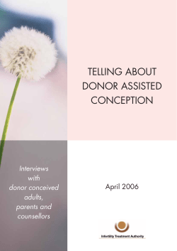 telling about donor assisted conception