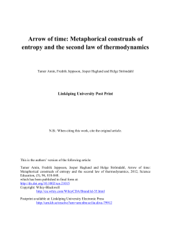 Arrow of time: Metaphorical construals of entropy and the second