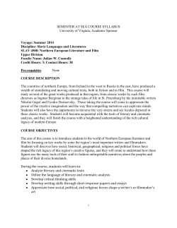 SEMESTER AT SEA COURSE SYLLABUS