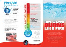 First Aid - Burn Support Group Charitable Trust Inc