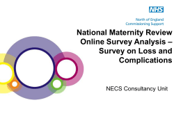 National Maternity Review Online Survey Analysis – Survey on Loss