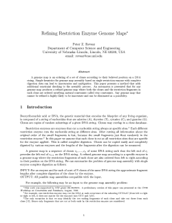 Refining Restriction Enzyme Genome Maps