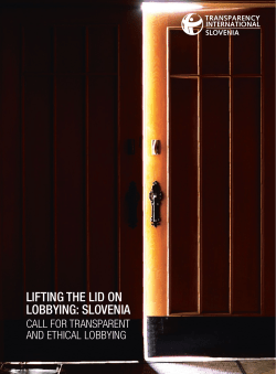 lifting the lid on lobbying: slovenia