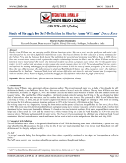 Study of Struggle for Self-Definition in Sherley Anne Williams` Dessa