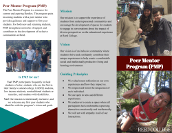 Peer Mentor Program (PMP)