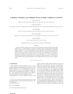 Evaluation of Boundary Layer Similarity Theory for Stable