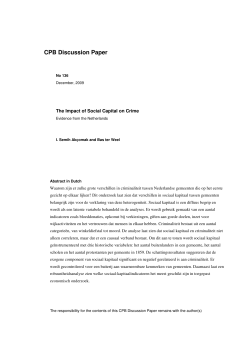 CPB Discussion Paper
