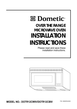 Dometic Microwave Model DOTR12 Install Instructions