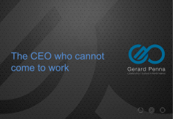 The CEO who cannot come to work