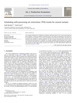 Scheduling with processing set restrictions PTAS results for several