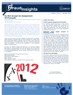 Do Not Accept An Assignment Of Proceeds