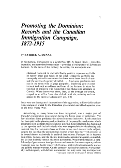 Promoting the Dominion: Records and the Canadian
