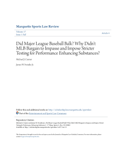 Did Major League Baseball Balk?