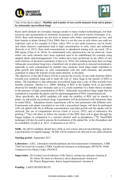 Mobility and transfer of rare earth elements from soil to plants by