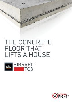 RibRaft TC3 The concrete floor that lifts a house