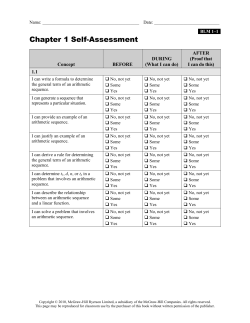 Chapter 1 BLM - McGraw-Hill Education Canada