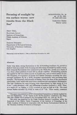 Focusing of sunlight by sea surface waves