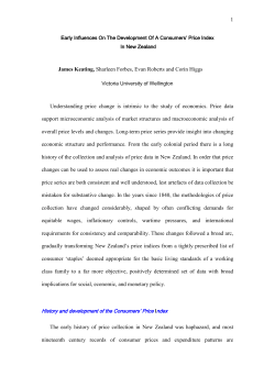 Early Influences on the Development of a Consumer`s Price