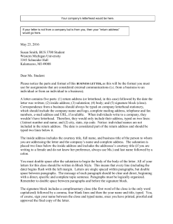 Business Letter - Western Michigan University