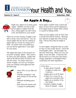 An Apple A Day... - Wellness Proposals