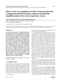 Effects of air sac compliances on flow in the parabronchi