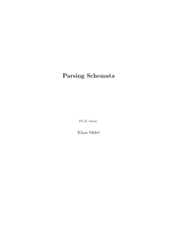 Parsing Schemata - Universiteit Twente