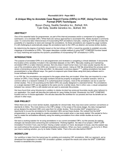 A Unique Way to Annotate Case Report Forms (CRFs) in PDF