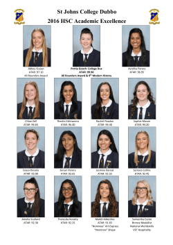 St Johns College Dubbo 2016 HSC Academic Excellence