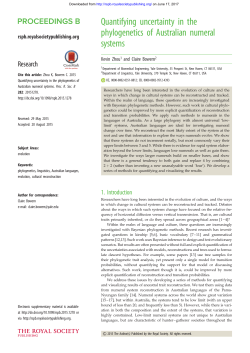 Quantifying uncertainty in the phylogenetics of Australian numeral
