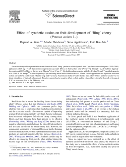 Effect of synthetic auxins on fruit development of - Tel