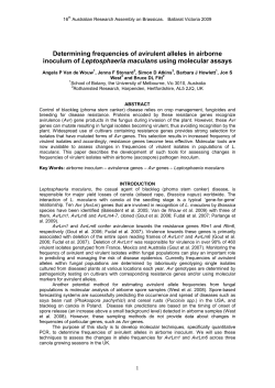 Determining frequencies of avirulent alleles in airborne inoculum of