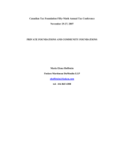 Canadian Tax Foundation Fifty-Ninth Annual Tax Conference