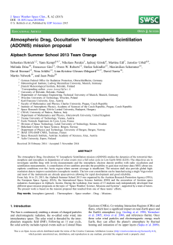 Atmospheric Drag, Occultation `N` Ionospheric Scintillation \(ADONIS