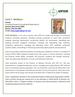 Carla T. McGlynn - Unclaimed Property Professionals Organization