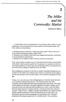 The Miller and the Commodity Market