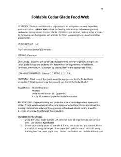 LESSON- Cedar Glade Food Web