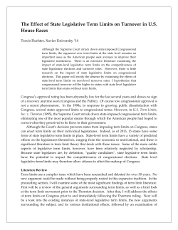 The Effect of State Legislative Term Limits on