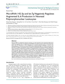 MicroRNA-142-3p and let-7g Negatively Regulates Augmented IL