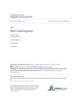 Beef Cattle Implants - DigitalCommons@USU