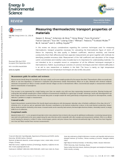 Measuring thermoelectric transport properties of materials