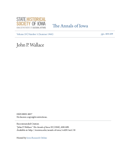 John P. Wallace - Iowa Research Online
