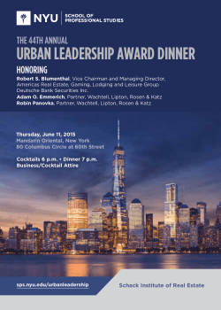 44th Annual Urban Leadership Award Dinner