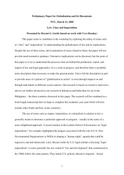 Law, Class and Imperialism - Institute for International Law and Justice