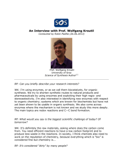 An Interview with Prof. Wolfgang Kroutil