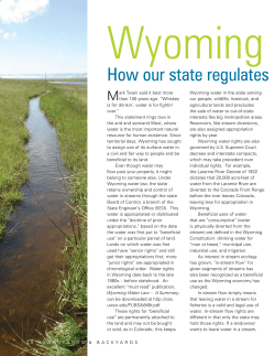 How our state regulates our most important natural resource