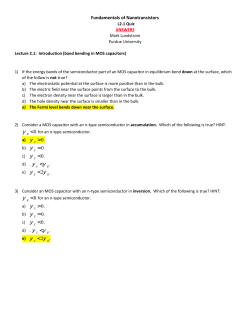 Fundamentals of Nanotransistors > 0. = 0. 0. y 2y