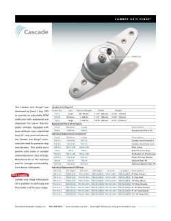CAMBERAXISHINGE The Camber Axis Hinge