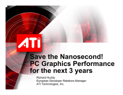 Save the Nanosecond - AMD Developer Central
