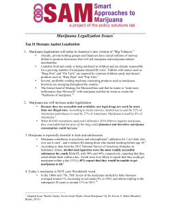 Marijuana Legalization Issues