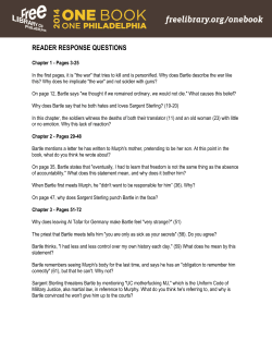 READER RESPONSE QUESTIONS